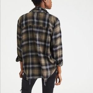 American Eagle distressed flannel.